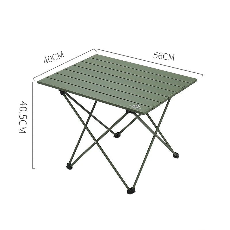 Mini Outdoor Foldable Aluminum Alloy Camping Table - Lightweight Portable Roll-Up Design