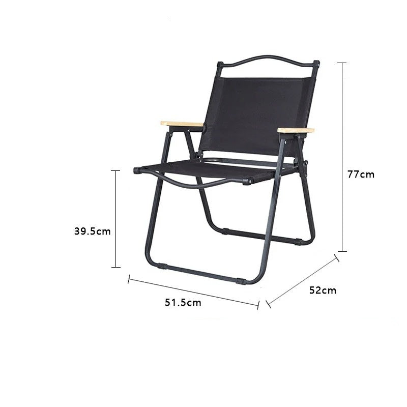 Portable Outdoor Folding Chair, Lightweight, Comfortable, and Breathable for Camping and Picnics