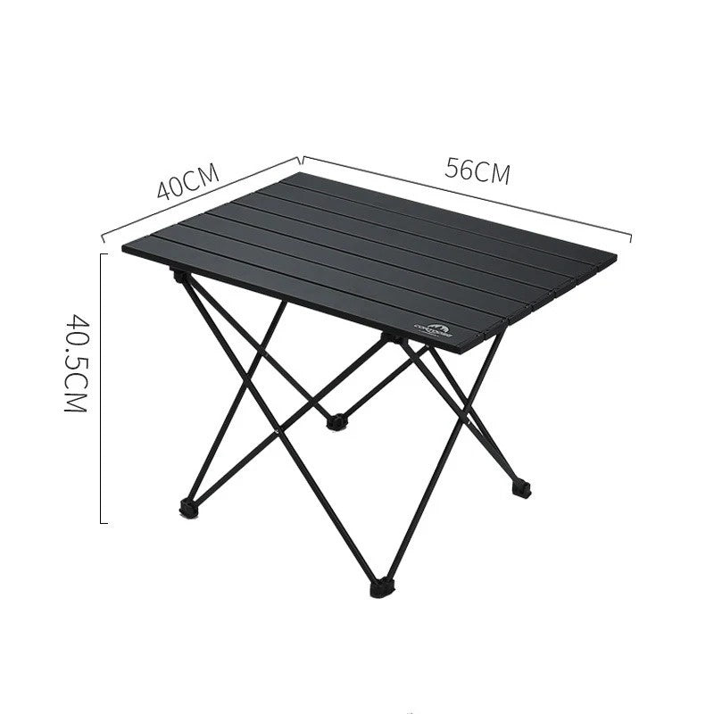 Mini Outdoor Foldable Aluminum Alloy Camping Table - Lightweight Portable Roll-Up Design