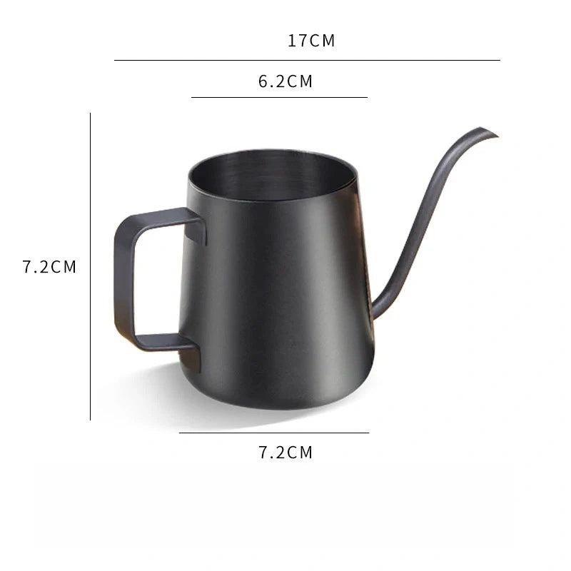 Stainless Steel Gooseneck Coffee Kettle - 12oz, Precise Pour, Portable for Camping & Home Use