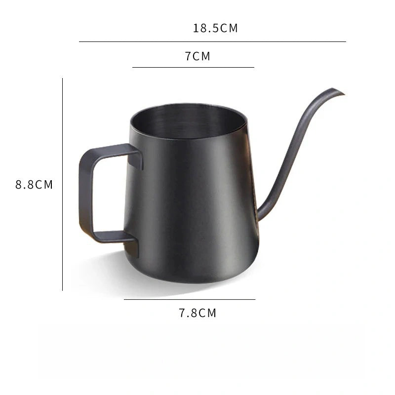 Stainless Steel Gooseneck Coffee Kettle - 12oz, Precise Pour, Portable for Camping & Home Use