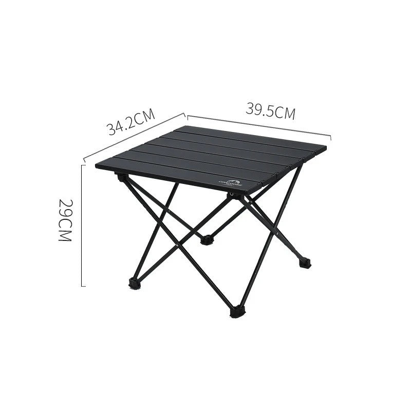 Mini Outdoor Foldable Aluminum Alloy Camping Table - Lightweight Portable Roll-Up Design