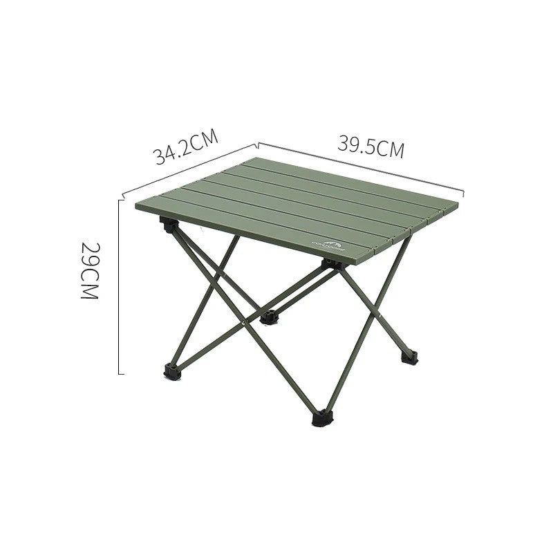 Mini Outdoor Foldable Aluminum Alloy Camping Table - Lightweight Portable Roll-Up Design