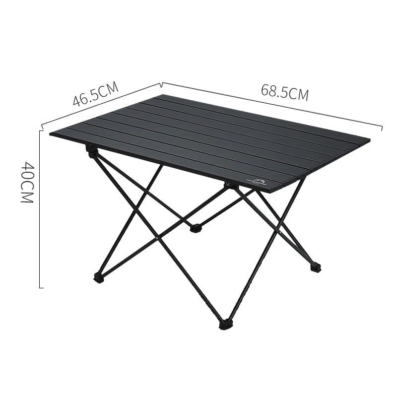 Mini Outdoor Foldable Aluminum Alloy Camping Table - Lightweight Portable Roll-Up Design