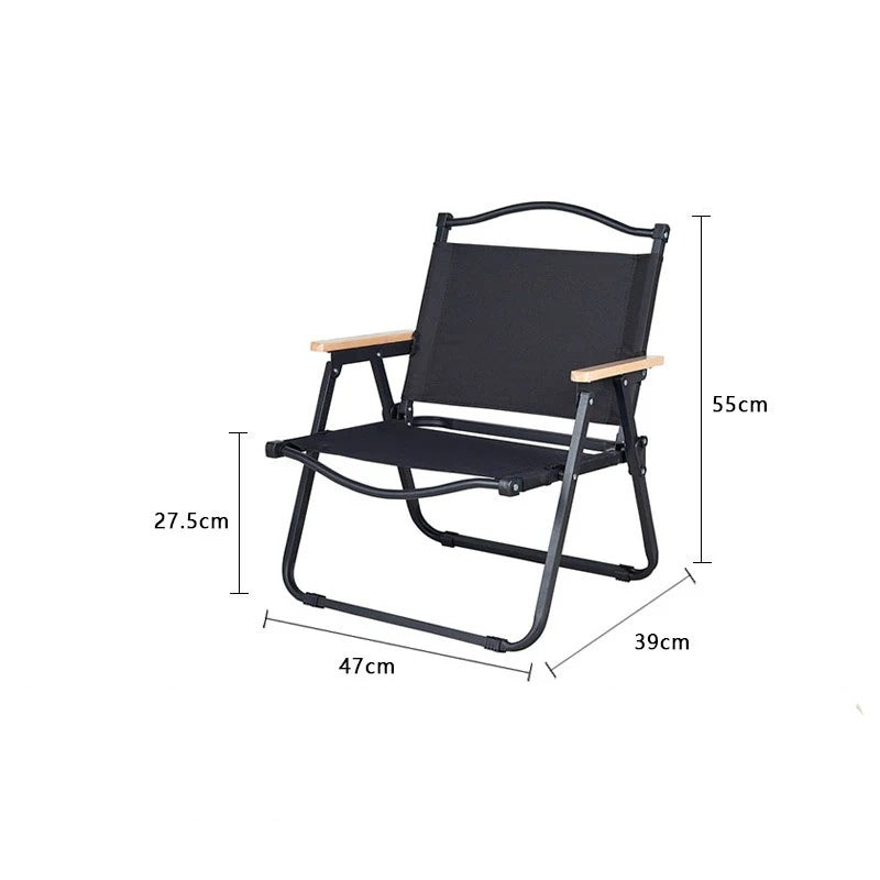 Portable Outdoor Folding Chair, Lightweight, Comfortable, and Breathable for Camping and Picnics