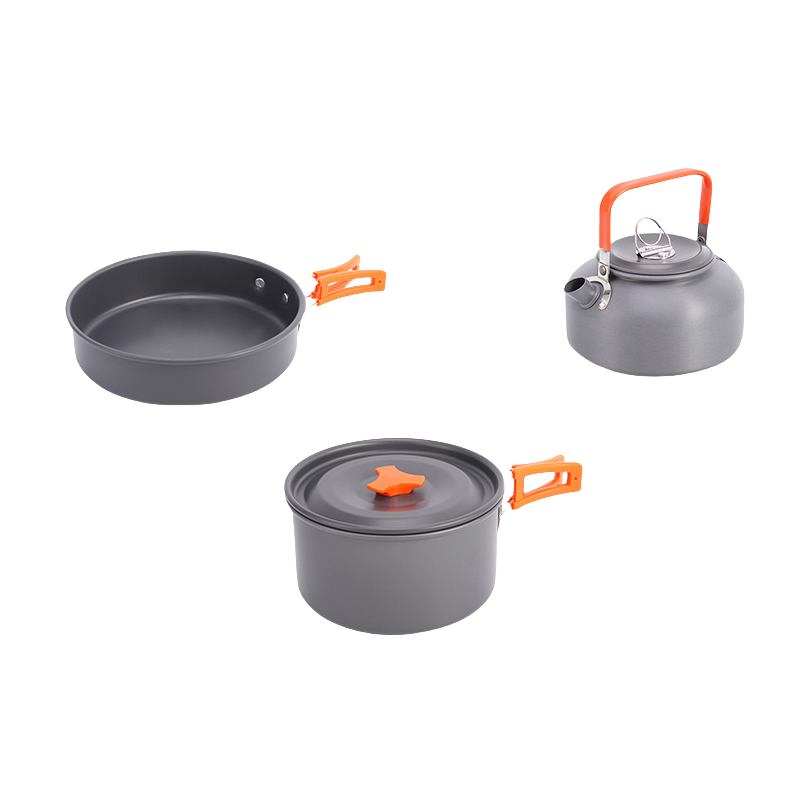 Outdoor Camping Cookware Set - Lightweight Pots, Kettles, Pans for Hiking & Backpacking