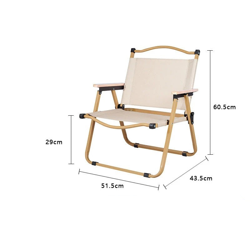 Portable Outdoor Folding Chair, Lightweight, Comfortable, and Breathable for Camping and Picnics