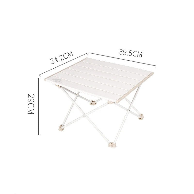 Mini Outdoor Foldable Aluminum Alloy Camping Table - Lightweight Portable Roll-Up Design