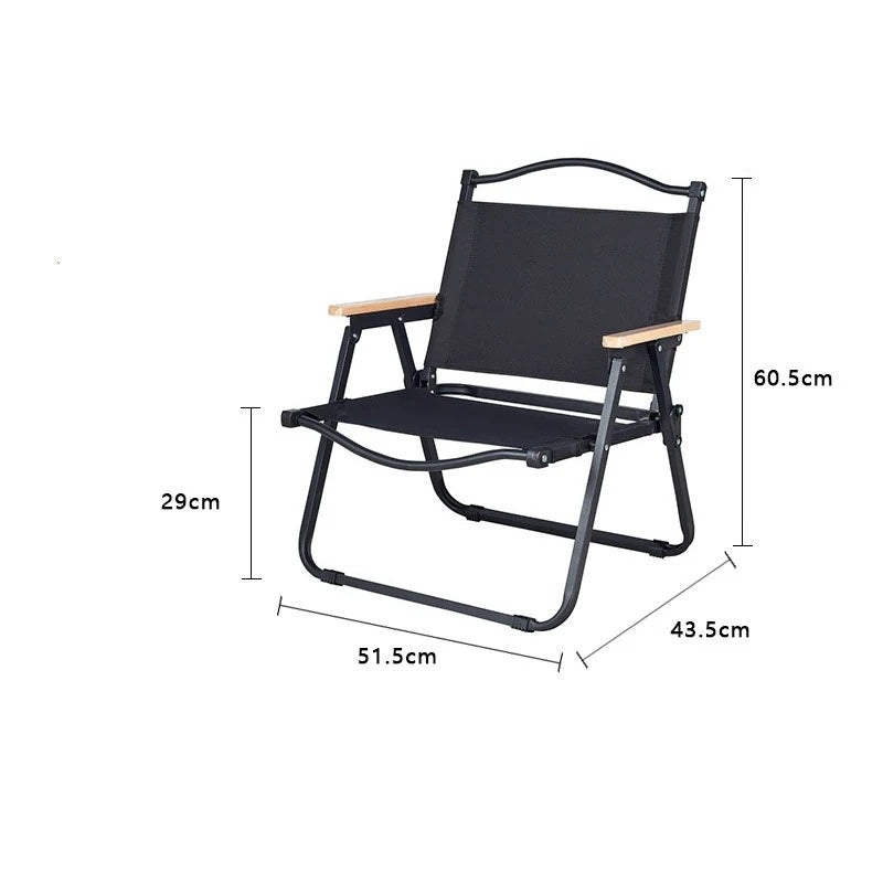 Portable Outdoor Folding Chair, Lightweight, Comfortable, and Breathable for Camping and Picnics