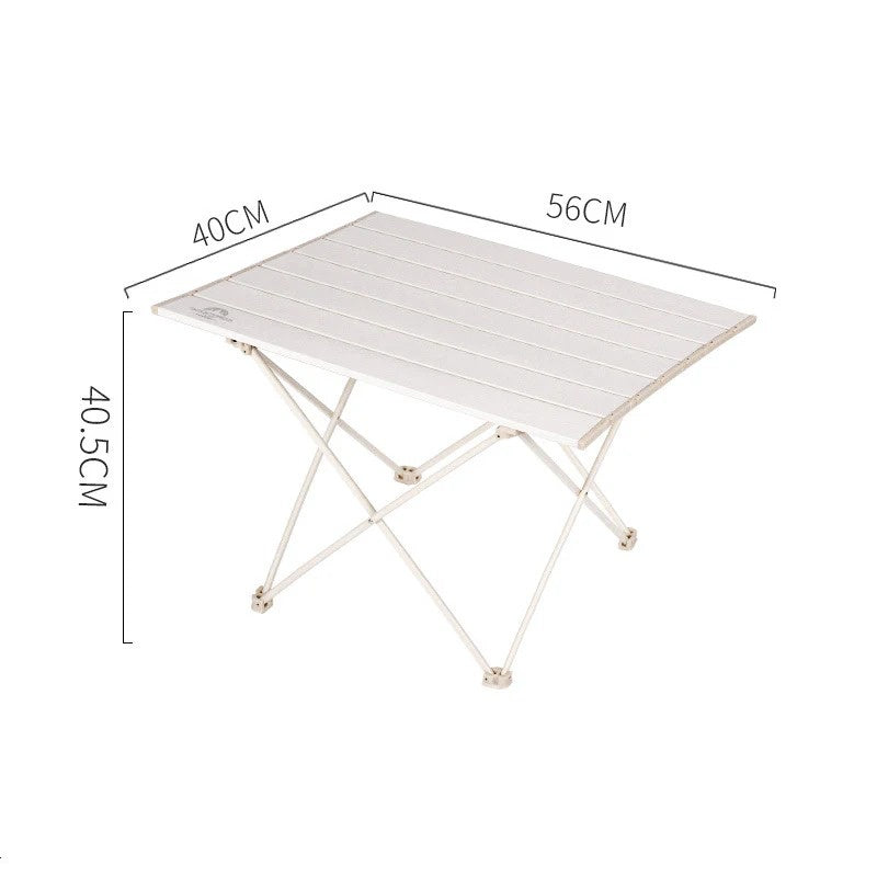 Mini Outdoor Foldable Aluminum Alloy Camping Table - Lightweight Portable Roll-Up Design