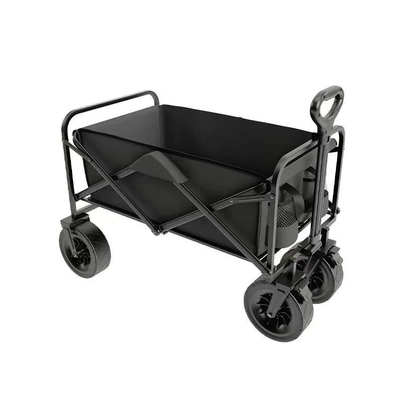 Heavy-Duty Foldable Camping Wagon with 380L Capacity and Steel Frame